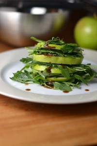 Green Apple and Arugula Stack Salad_Food Fetish