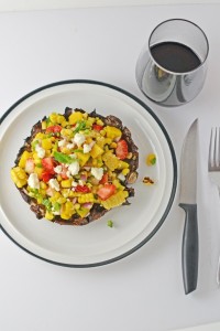 Grilled Portabellas with Strawberry and Mango Salad_Food Fetish