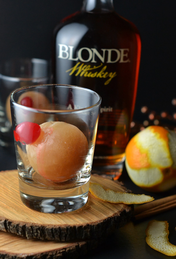 Apple Cider Ice Ball Old Fashioned by Natalie Paramore