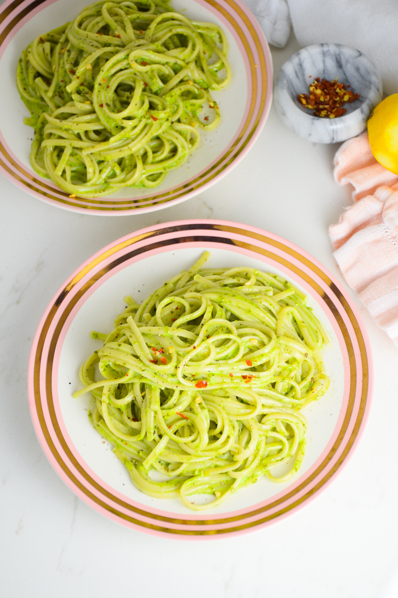 Creamy Basil Pesto Pasta Natalie Paramore