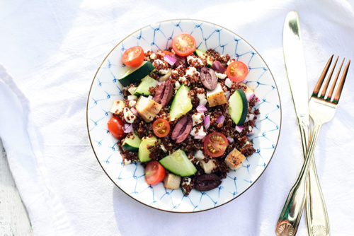Greek Quinoa Salad Healthy_Natalie Paramore
