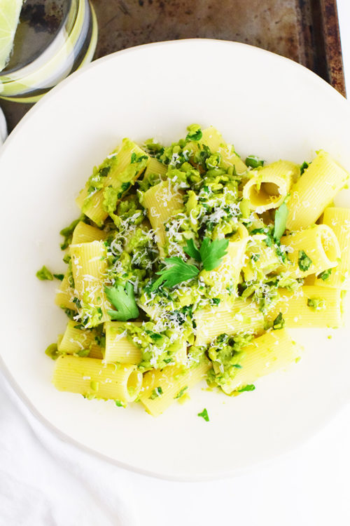 Mint and Pea Pesto Pasta by Natalie Paramore
