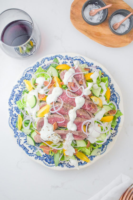 Steakhouse Salad with Blue Cheese Dressing Recipe_Natalie Paramore