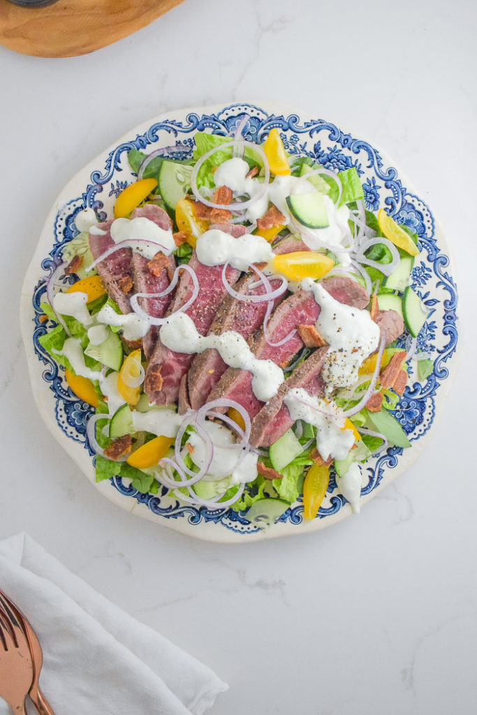 Steakhouse Salad with Blue Cheese Dressing Natalie Paramore